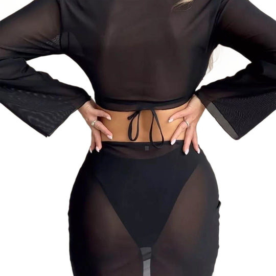 Damen Modisches Wickel-Badeoutfit EB