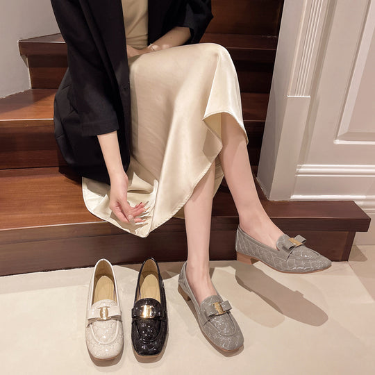 Damen Elegante Mokassins mit edlem Metallic-Beschlag EB
