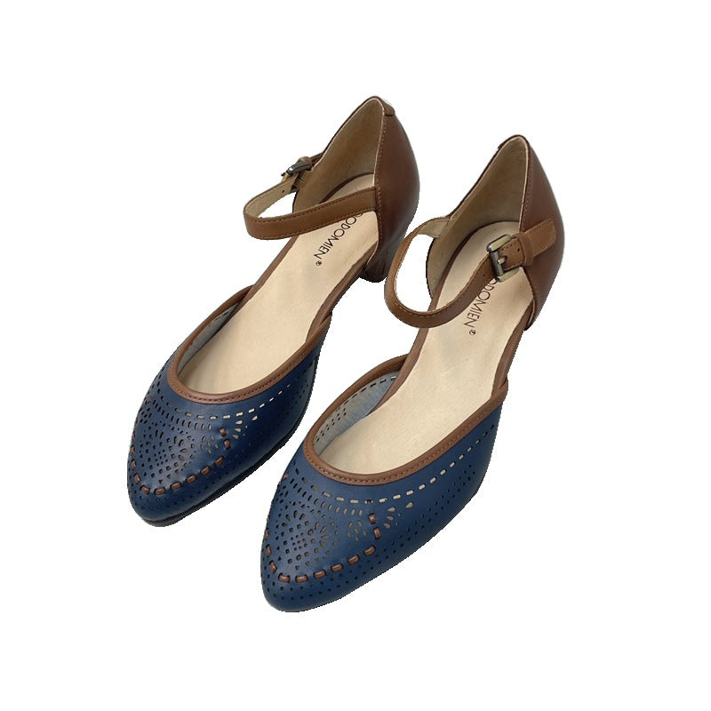 Damen Ballerinas mit verstellbarem Riemen und luftdurchlässigem Obermaterial EB