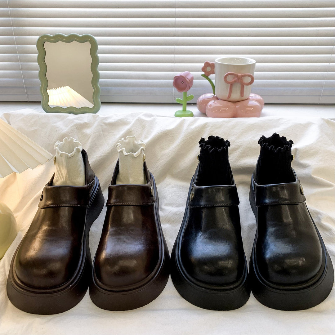 Damen modische Plateauschuhe mit elegantem Riemen und hervorragendem Tragekomfort EB