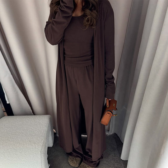 Damen elegantes Lounge-Set mit Cardigan EB