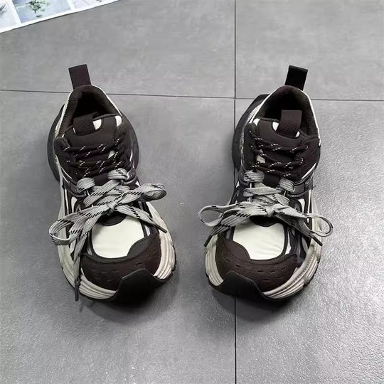 Damen modische und komfortable Sneakers mit dämpfender Sohle und sportlichem Design EB