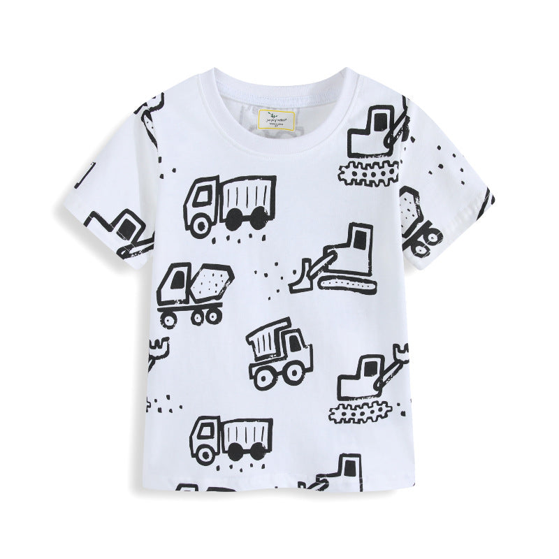 Jungen T-Shirt mit lustigem Baustellenmotiv EB
