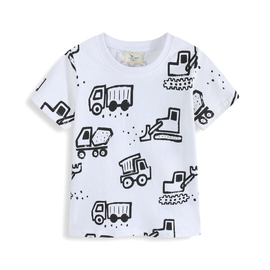 Jungen T-Shirt mit lustigem Baustellenmotiv EB