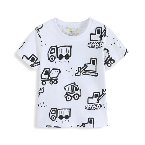 Jungen T-Shirt mit lustigem Baustellenmotiv EB