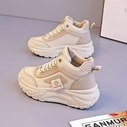 Damen modische High-Top Sneakers mit stoßdämpfender Sohle EB