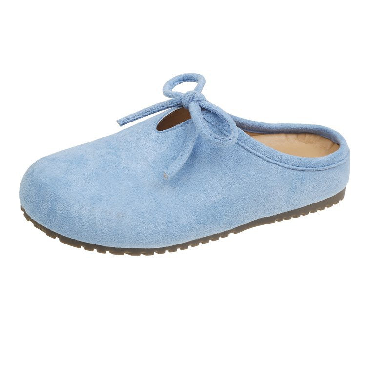 Damen hochwertige Slipper mit weichem Innensohle und dekorativem Schleifchen EB