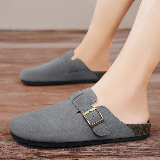Damen elegante Clogs mit verstellbarem Riemen und rutschfester Sohle EB