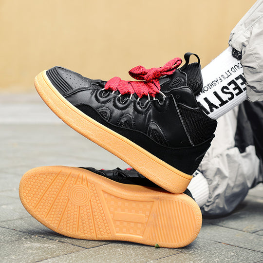Damen Sportliche High-Top Sneakers mit innovativem Mehrfarbigem Schnürsystem EB