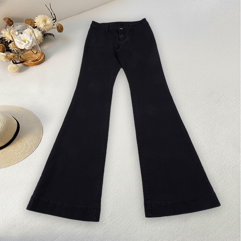 Damen nan ausgestellte Highwaist‑Schlaghose mit figurformender Taillenführung und weitem Bein EB