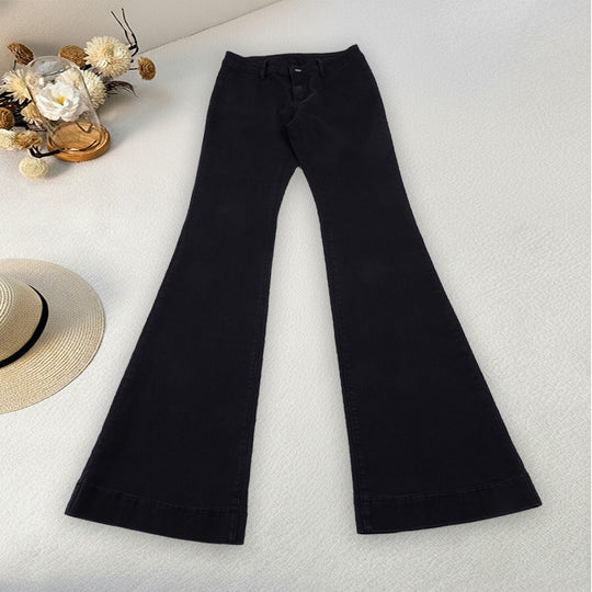 Damen nan ausgestellte Highwaist‑Schlaghose mit figurformender Taillenführung und weitem Bein EB