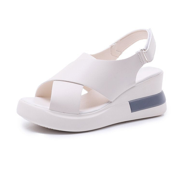 Damen Wedge-Sandalen mit elegantem Riemen und komfortabler Fußbettgestaltung EB