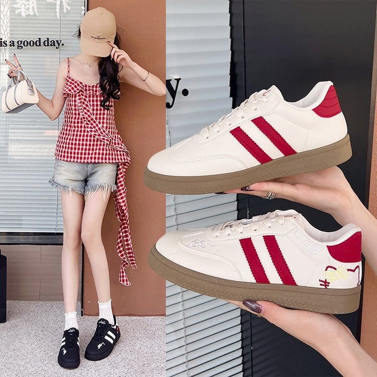 Damen Modische Sneaker mit verspielten Applikationen EB
