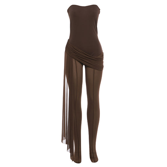 Damen Korsett Kleid mit Raffung und figurbetontem Design EB
