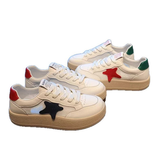 Damen Modische Sneakers mit spielerischem Sternenmotiv und atmungsaktiver Struktur EB