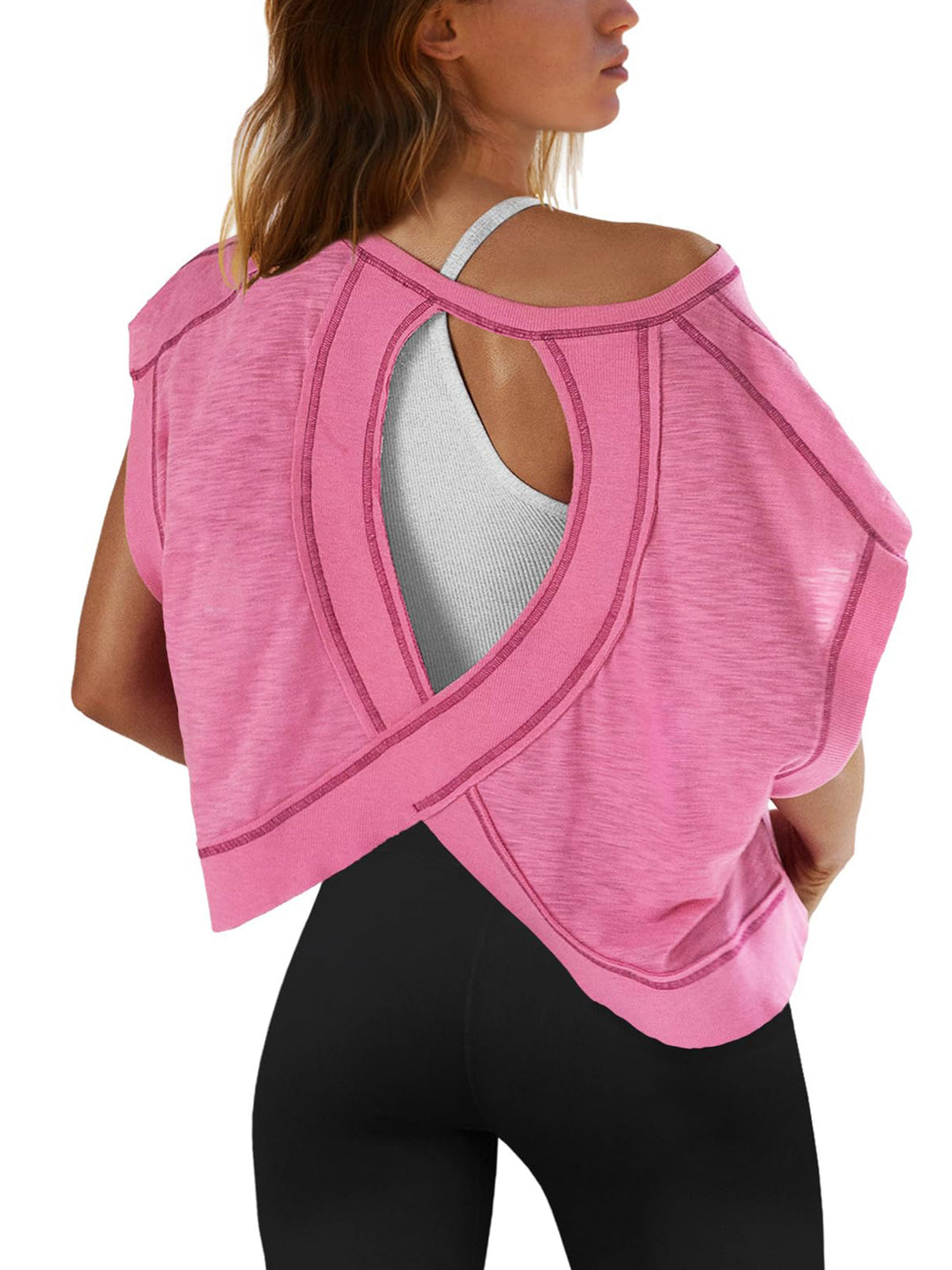Damen modernes Cut-Out Oberteil EB