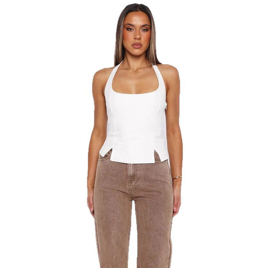 Damen Hochwertiges Trägershirt mit seitlichen Cut-Outs EB