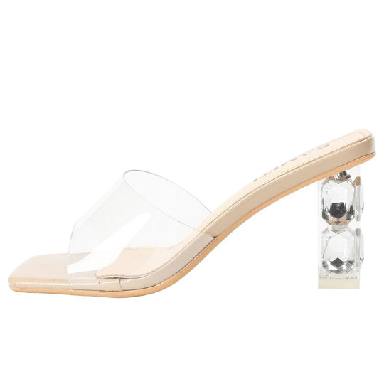 Damen elegante transparente Mules EB