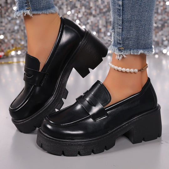 Damen Modische Loafers mit markanter Profilsohle und schickem Design EB