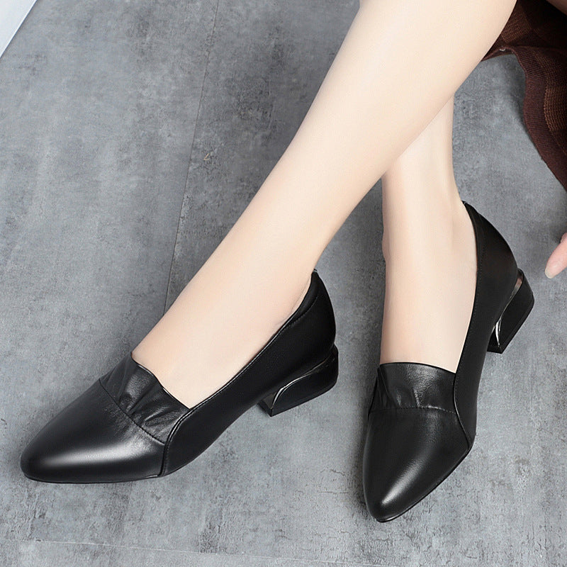 Damen Elegante Ballerinas mit elastischem Plateau und modischer Raffung EB