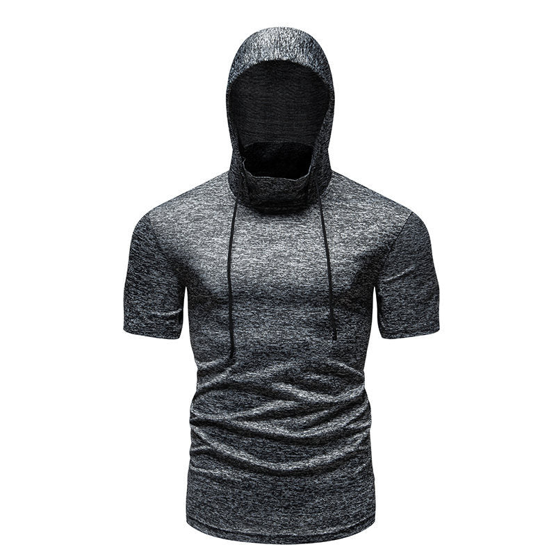 Herren funktionales Kapuzenshirt mit kurzem Arm und atmungsaktiven Eigenschaften EB