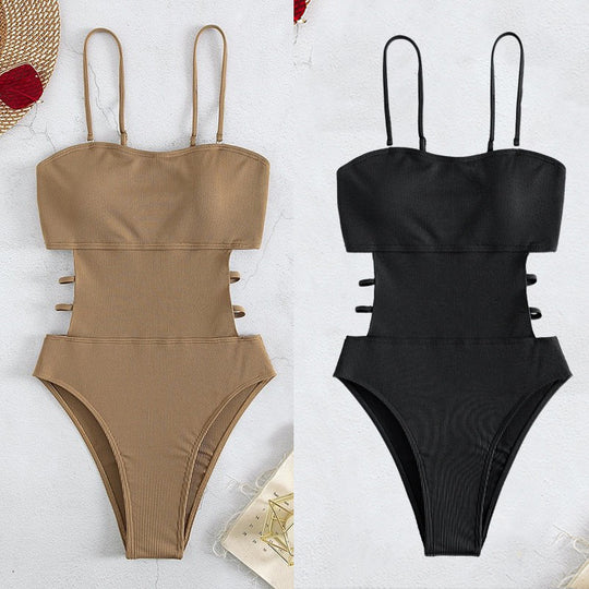Damen Einteiliger Badeanzug mit modischem Schnitt und eleganter Taillierung EB