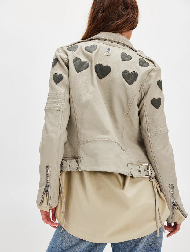 Damen jacke mit Herz-Applikationen EB