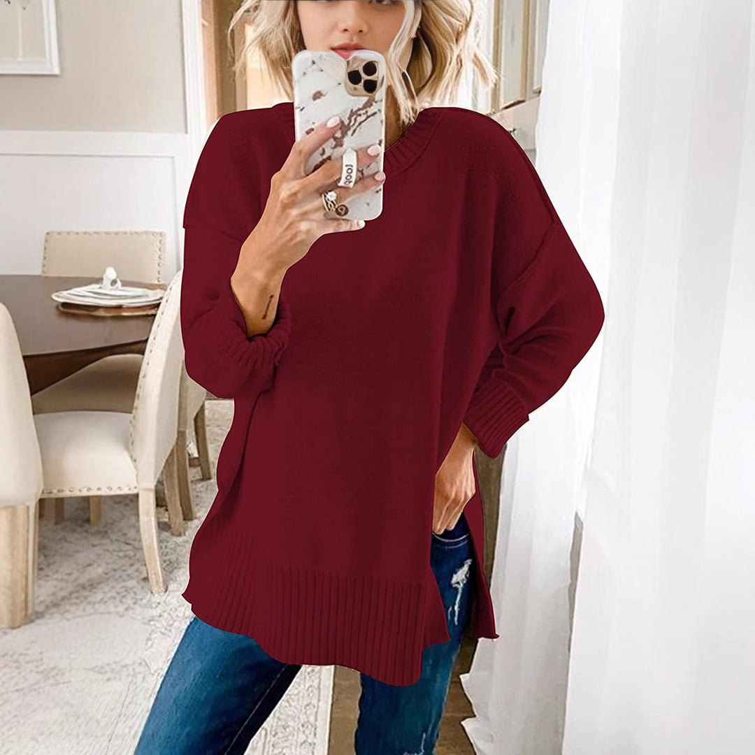 Damen Übergroßer Strickpullover EB