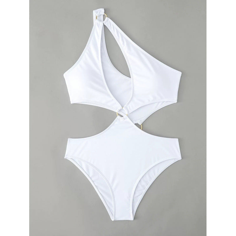 Damen Cut-Out Badeanzug mit modischem Ringdetail und figurformendem Schnitt EB