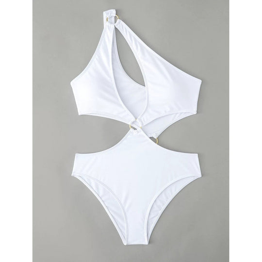 Damen Cut-Out Badeanzug mit modischem Ringdetail und figurformendem Schnitt EB