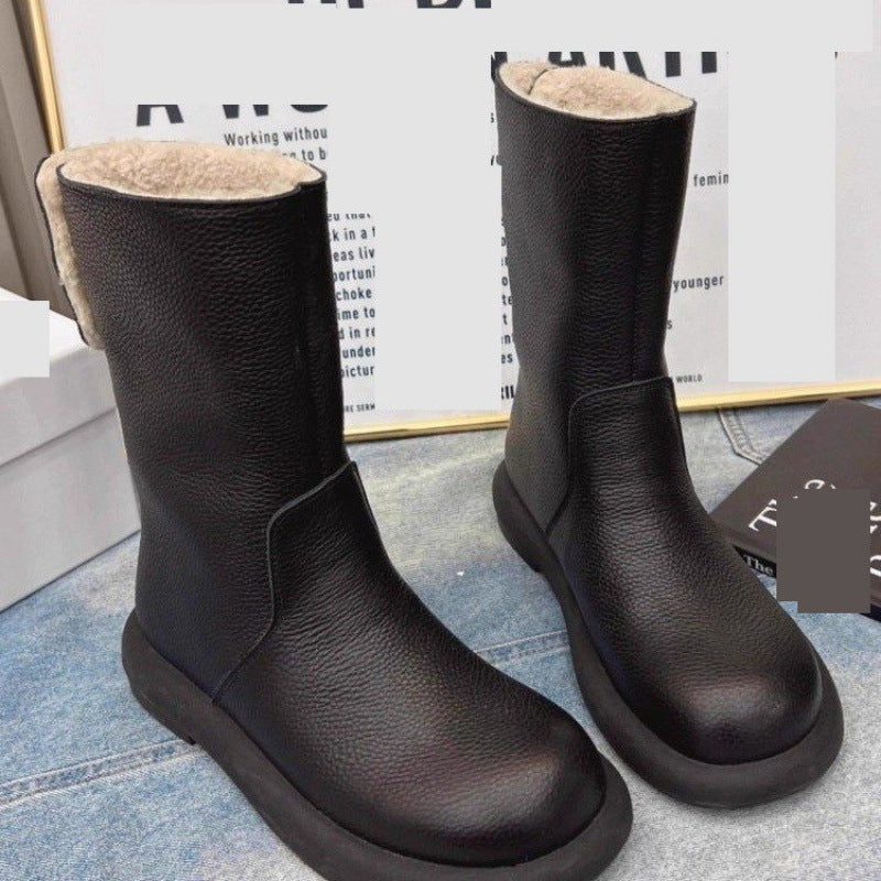 Damen Kuschelige Winterstiefel mit warmem Innenfutter und rutschfester Sohle EB