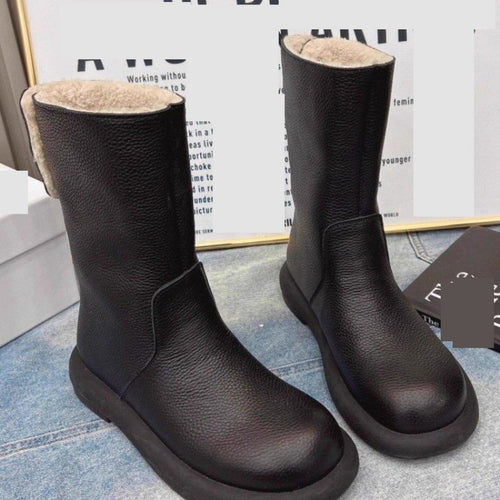 Damen Kuschelige Winterstiefel mit warmem Innenfutter und rutschfester Sohle EB