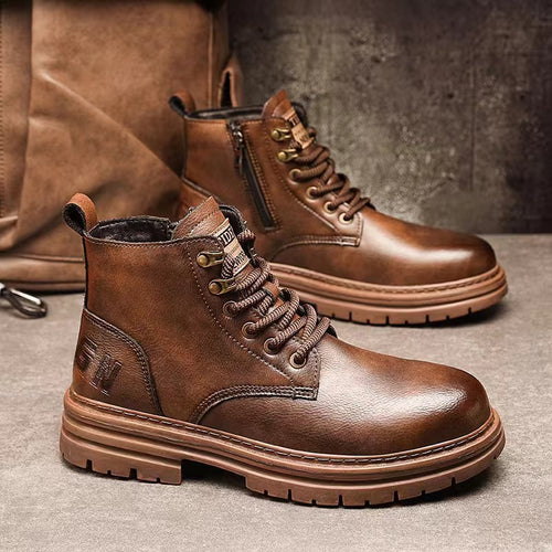 Damen lässige Stiefeletten aus hochwertigem Leder EB