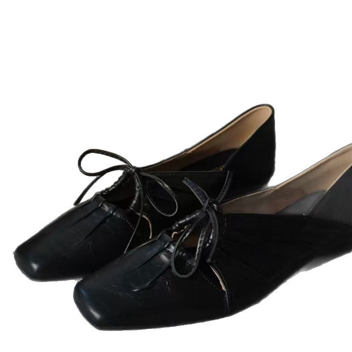 Damen elegante Slip-On Ballerinas mit kunstvollem Riemendetail EB