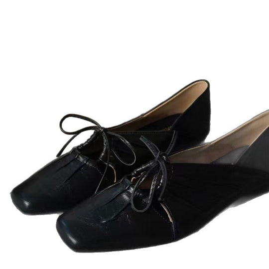 Damen elegante Slip-On Ballerinas mit kunstvollem Riemendetail EB