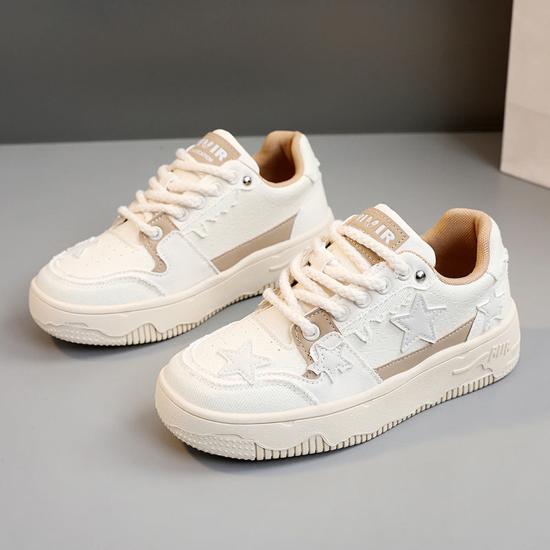 Damen Sportliche Sneakers mit modischem Stern-Design und atmungsaktiver Oberflächenstruktur EB