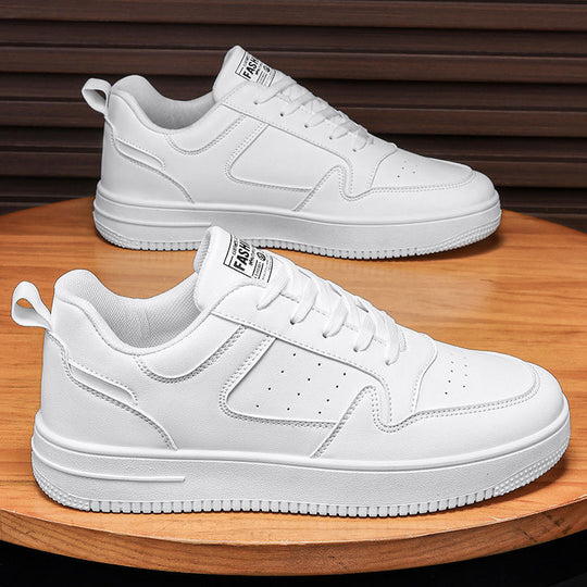 Damen Sportliche Leder Sneakers mit gepolsterter Innensohle EB