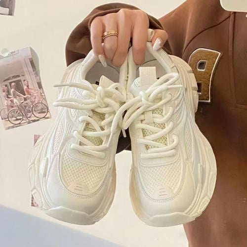 Damen Sportliche Sneakers mit atmungsaktivem Mesh-Obermaterial und rutschfester Sohle EB