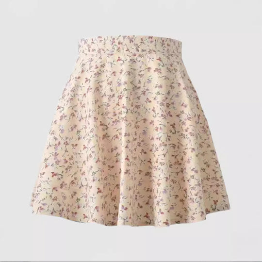 Damen Verspielter A-Linien Rock mit floralem Print EB