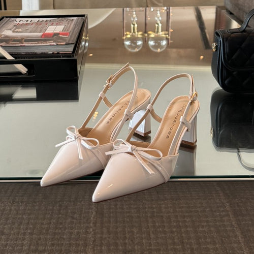 Damen elegante Slingback-Pumps mit modischem Schleifenakzent EB