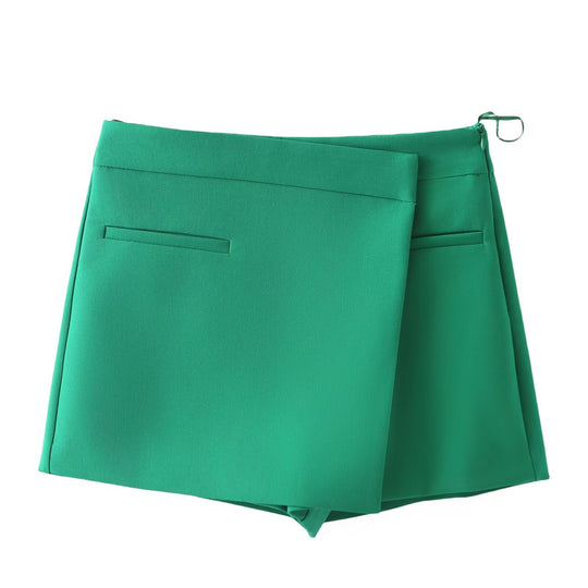 Damen eleganter Minirock mit subtilen Taschen und tailliertem Schnitt EB