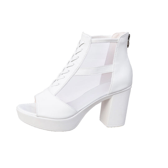 Damen Sexy High-Heels mit transparenten Einsätzen EB