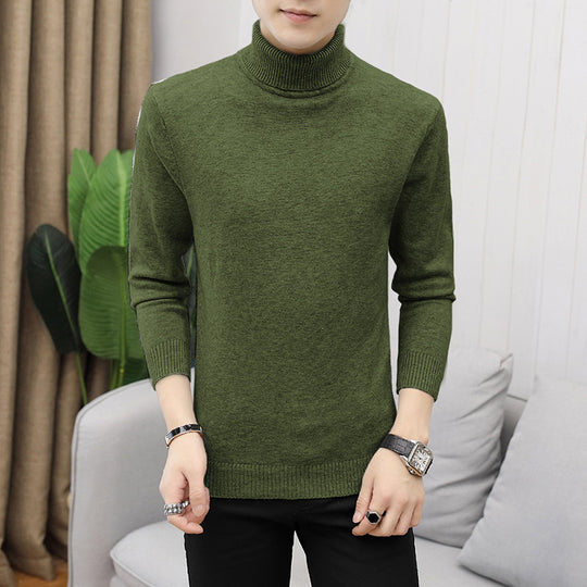 Herren eleganter Rollkragenpullover aus feiner Merinowolle EB