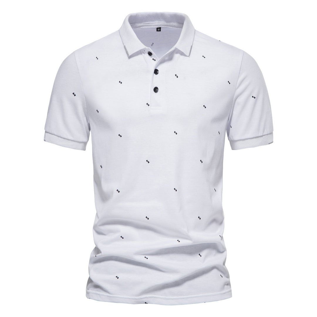 Herren Polohemd mit modischem Druck und hochwertigem Baumwollmaterial EB