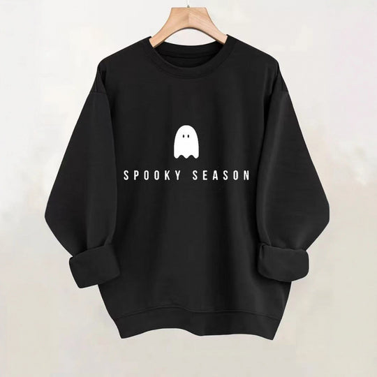 Unisex nan lässiges Halloween Sweatshirt mit Gespenst-Print und Oversize-Schnitt EB