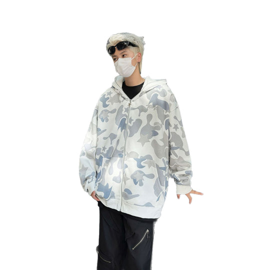 Damen Kapuzenpullover mit einzigartigem Camouflage-Design und aufwendiger Stickerei EB