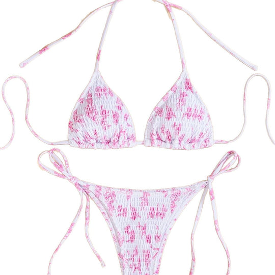 Damen Triangel-Bikini mit verspieltem Rüschendesign EB