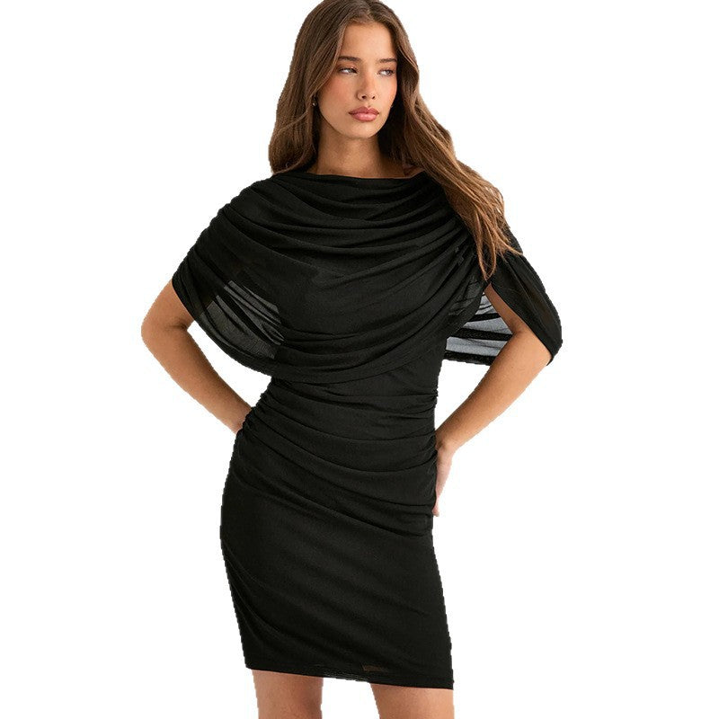 Damen figurbetontes Cocktailkleid mit Drapierung EB