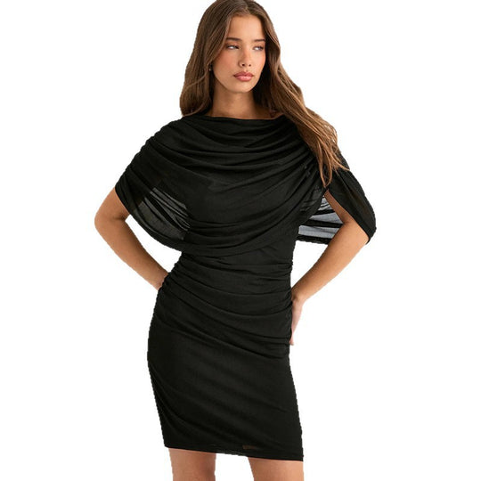 Damen figurbetontes Cocktailkleid mit Drapierung EB