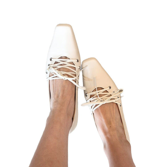 Damen elegante Slipper mit modischem Schnürdesign EB